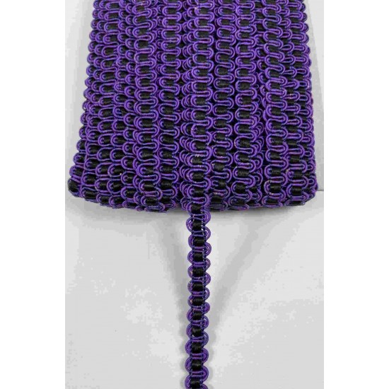 Mor Siyah Chainora Premium Zincir Form Dokuma Dekoratif Şerit &ndash; 1 Metre-CHAINORA-5
