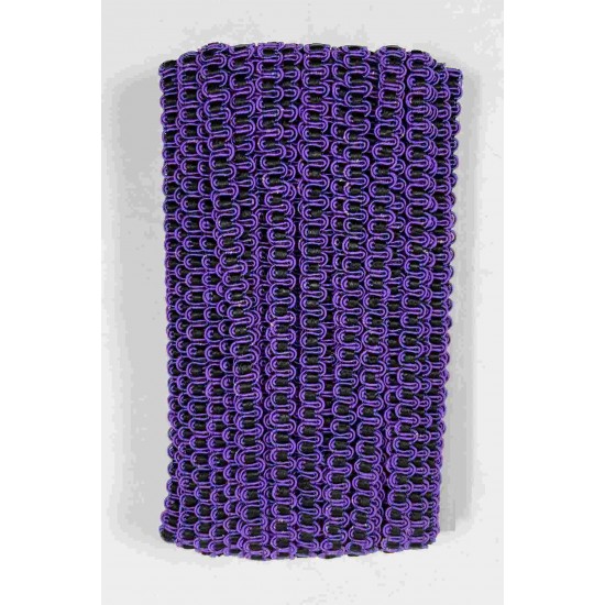 Mor Siyah Chainora Premium Zincir Form Dokuma Dekoratif Şerit &ndash; 1 Metre-CHAINORA-5