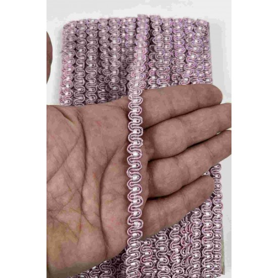 Pudra Beyaz Chainora Premium Zincir Form Dokuma Dekoratif Şerit &ndash; 1 Metre-CHAINORA-6