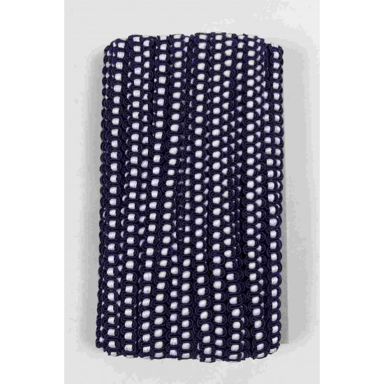 Lacivert Beyaz Chainora Premium Zincir Form Dokuma Dekoratif Şerit &ndash; 1 Metre-CHAINORA-7
