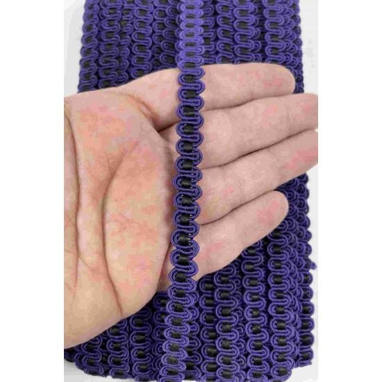 Lacivert Siyah Chainora Premium Zincir Form Dokuma Dekoratif Şerit &ndash; 1 Metre-CHAINORA-9