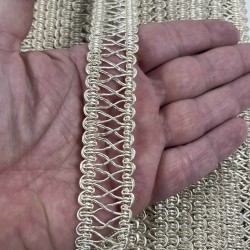 Ekru Clyra Crossa Dekoratif Şerit Kenar S&uuml;s&uuml; 1 Metre Paketleme S&uuml;sleme-CLYRA-1