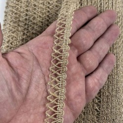 Hasır &Ccedil;aprazlı Clyra Crossa Dekoratif Şerit Kenar S&uuml;s&uuml; 1 Metre Paketleme S&uuml;sleme-CLYRA-10