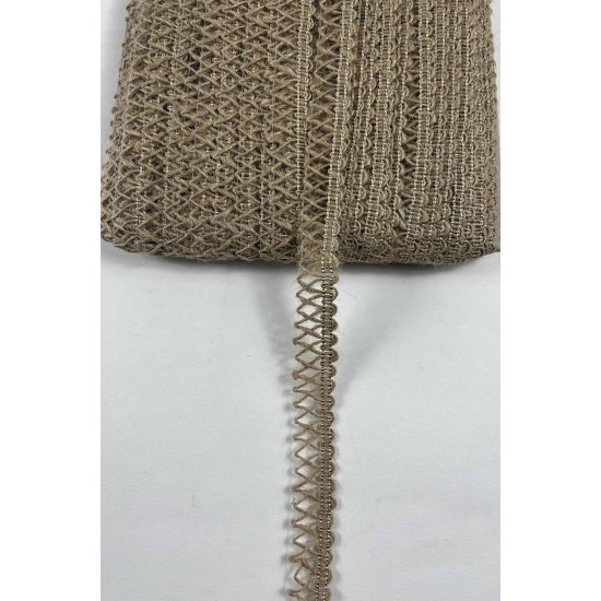 Hasır &Ccedil;aprazlı Clyra Crossa Dekoratif Şerit Kenar S&uuml;s&uuml; 1 Metre Paketleme S&uuml;sleme-CLYRA-10