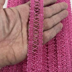 Fuşya Clyra Crossa Dekoratif Şerit Kenar S&uuml;s&uuml; 1 Metre Paketleme S&uuml;sleme-CLYRA-2