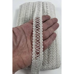 Koyu Krem Clyra Crossa Dekoratif Şerit Kenar S&uuml;s&uuml; 1 Metre Paketleme S&uuml;sleme-CLYRA-6