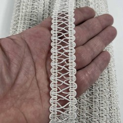 Koyu Krem Clyra Crossa Dekoratif Şerit Kenar S&uuml;s&uuml; 1 Metre Paketleme S&uuml;sleme-CLYRA-6