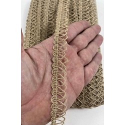 Hasır &Ccedil;izgili Clyra Crossa Dekoratif Şerit Kenar S&uuml;s&uuml; 1 Metre Paketleme S&uuml;sleme-CLYRA-9