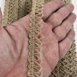 Hasır &Ccedil;izgili Clyra Crossa Dekoratif Şerit Kenar S&uuml;s&uuml; 1 Metre Paketleme S&uuml;sleme-CLYRA-9