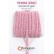Pembe Simli Cornella Ko&ccedil; Boynuzu Dekoratif Şerit Kenar S&uuml;s&uuml; 1 Metre-CORNELLA-100