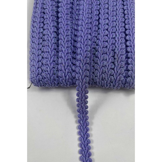 A&ccedil;ık Lila Simli Cornella Ko&ccedil; Boynuzu Dekoratif Şerit Kenar S&uuml;s&uuml; 1 Metre-CORNELLA-102