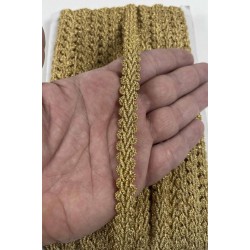 Koyu Gold Simli Cornella Ko&ccedil; Boynuzu Dekoratif Şerit Kenar S&uuml;s&uuml; 1 Metre-CORNELLA-103