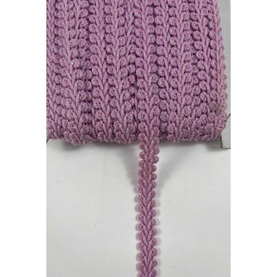 Lila Simli Cornella Ko&ccedil; Boynuzu Dekoratif Şerit Kenar S&uuml;s&uuml; 1 Metre-CORNELLA-104