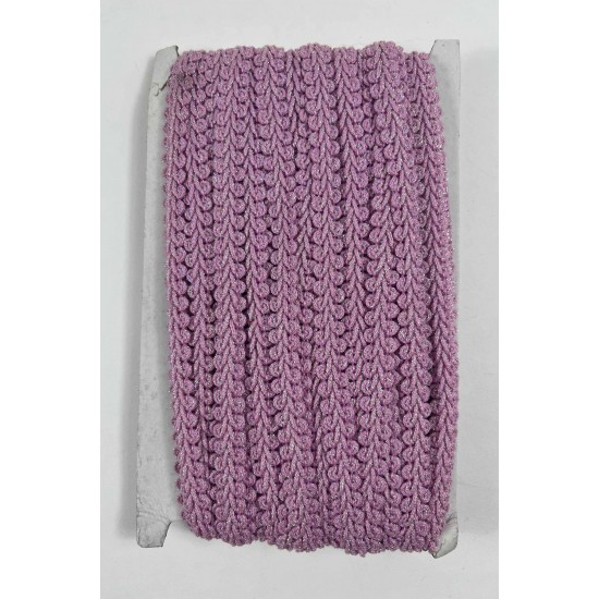 Lila Simli Cornella Ko&ccedil; Boynuzu Dekoratif Şerit Kenar S&uuml;s&uuml; 1 Metre-CORNELLA-104