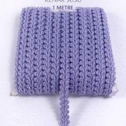 Mavi Lila Simli Cornella Ko&ccedil; Boynuzu Dekoratif Şerit Kenar S&uuml;s&uuml; 1 Metre-CORNELLA-108