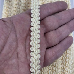 Sarı Simli Cornella Ko&ccedil; Boynuzu Dekoratif Şerit Kenar S&uuml;s&uuml; 1 Metre-CORNELLA-109