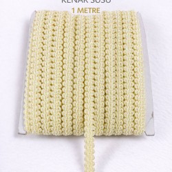 Sarı Simli Cornella Ko&ccedil; Boynuzu Dekoratif Şerit Kenar S&uuml;s&uuml; 1 Metre-CORNELLA-109