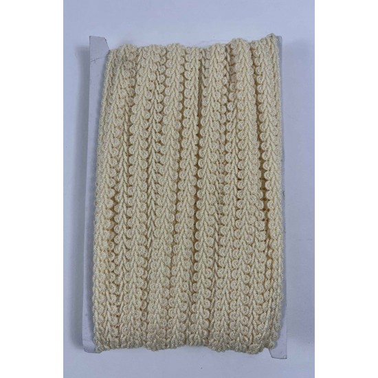 Sarı Simli Cornella Ko&ccedil; Boynuzu Dekoratif Şerit Kenar S&uuml;s&uuml; 1 Metre-CORNELLA-109