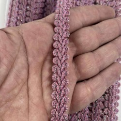 Eflatun Simli Cornella Ko&ccedil; Boynuzu Dekoratif Şerit Kenar S&uuml;s&uuml; 1 Metre-CORNELLA-113