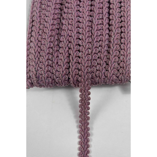 Eflatun Simli Cornella Ko&ccedil; Boynuzu Dekoratif Şerit Kenar S&uuml;s&uuml; 1 Metre-CORNELLA-113