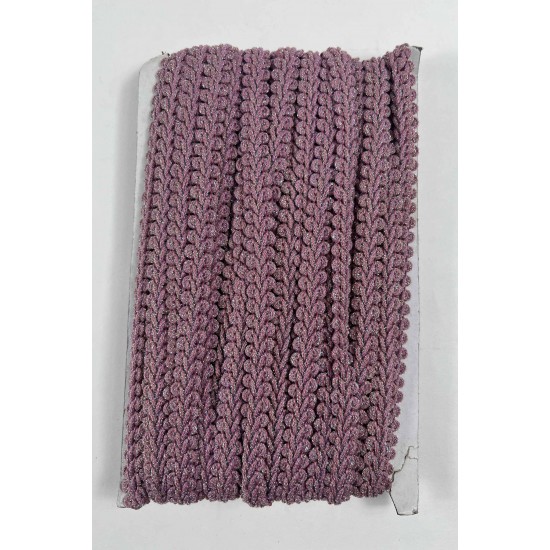 Eflatun Simli Cornella Ko&ccedil; Boynuzu Dekoratif Şerit Kenar S&uuml;s&uuml; 1 Metre-CORNELLA-113