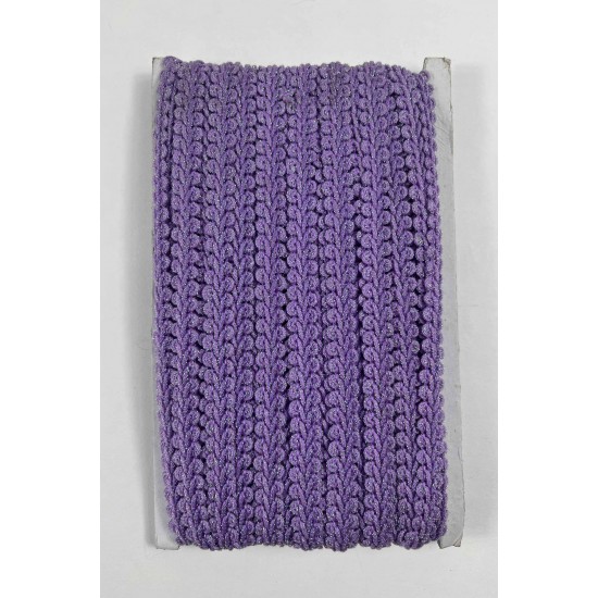 Lila G&uuml;m&uuml;ş Simli Cornella Ko&ccedil; Boynuzu Dekoratif Şerit Kenar S&uuml;s&uuml; 1 Metre-CORNELLA-114