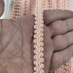 Yavruağzı Simli Cornella Ko&ccedil; Boynuzu Dekoratif Şerit Kenar S&uuml;s&uuml; 1 Metre-CORNELLA-115