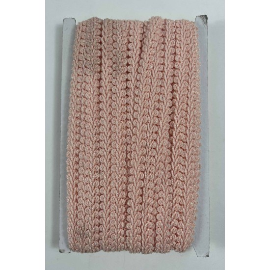 Yavruağzı Simli Cornella Ko&ccedil; Boynuzu Dekoratif Şerit Kenar S&uuml;s&uuml; 1 Metre-CORNELLA-115