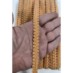 Turuncu Simli Cornella Ko&ccedil; Boynuzu Dekoratif Şerit Kenar S&uuml;s&uuml; 1 Metre-CORNELLA-117