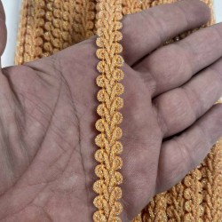 Turuncu Simli Cornella Ko&ccedil; Boynuzu Dekoratif Şerit Kenar S&uuml;s&uuml; 1 Metre-CORNELLA-117