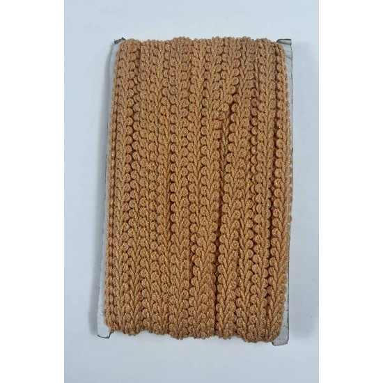 Turuncu Simli Cornella Ko&ccedil; Boynuzu Dekoratif Şerit Kenar S&uuml;s&uuml; 1 Metre-CORNELLA-117