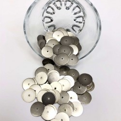 Gümüş Metal Pul 10 mm-CP-1044