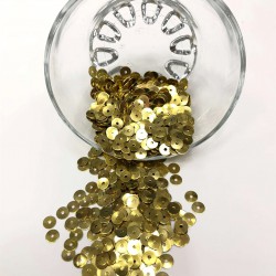 Sarı Metal Pul 6 mm-CP-1045