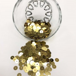 Sarı Metal Pul 7 mm-CP-1046