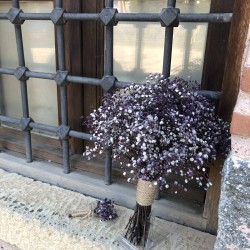 Mor Cipsolu Gelin Buketi Ve Yaka Çiçeği-CPS-1003