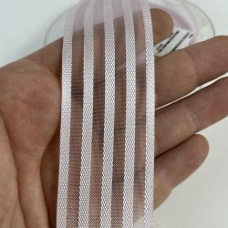 Lila Şeritli Şifon Kurdele 5 cm En &ndash; 1 Metre &ndash; Nikah Şekeri, S&uuml;sleme ve El Yapımı-CİZGİLİSİFON-2