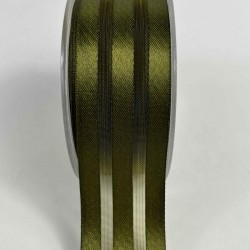 Antik Yeşil Kalın Şeritli Şifon Kurdele 5 cm En &ndash; 1 Metre &ndash; Nikah Şekeri, S&uuml;sleme ve El Yapımı-CİZGİLİSİFON-6