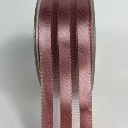 Koyu Pudra Kalın Şeritli Şifon Kurdele 5 cm En &ndash; 1 Metre &ndash; Nikah Şekeri, S&uuml;sleme ve El Yapımı-CİZGİLİSİFON-8