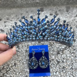 Daisy Lacivert Taç ve Damla Mekik Küpe Takımı – Işıltılı Abiye Gelin Seti-DAISY-27 Daisy Lacivert Taç ve Damla Mekik Küpe Takımı – Işıltılı Abiye Gelin Seti-DAISY-27