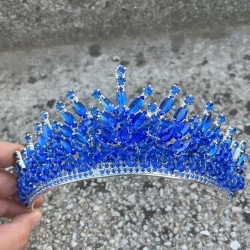 Daisy Taşlı Gelin Tacı – Mavi Kına Düğün Taç Modeli, Parlak Saç Aksesuarı-DAISY-7 Daisy Taşlı Gelin Tacı – Mavi Kına Düğün Taç Modeli, Parlak Saç Aksesuarı-DAISY-7