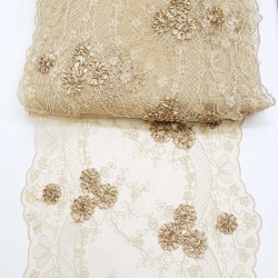 Vizon Fransız Güpür Geniş Dantel-DAN-101