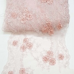 Pudra Fransız Güpür Geniş Dantel-DAN-102