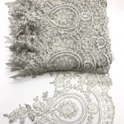 Gümüş Fransız Güpür Dantel-DAN-113