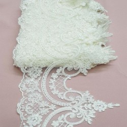 Krem Fransızr Güpür Kenar Dantel-DAN-121
