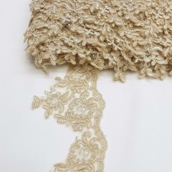 Sarı Fransız Güpür Kenar Dantel-DAN-124