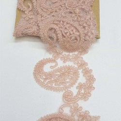 Şal Desen Fransız Pudra Güpür Dantel-DAN-129