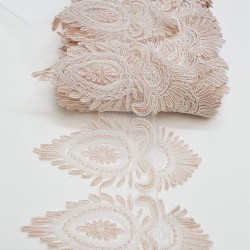 Pudra Fransız Kenar Güpür Dantel-DAN-132