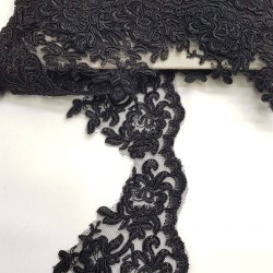 Siyah Fransız Güpür Dantel Kenar-DAN-168