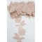 Pudra Çiçek Desenli Güpür Dantel-DAN-169