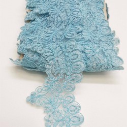 Mavi Fransız Güpür Kenar Dantel-DAN-171